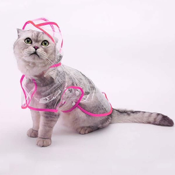 

Clear Pet Raincoat, Pink