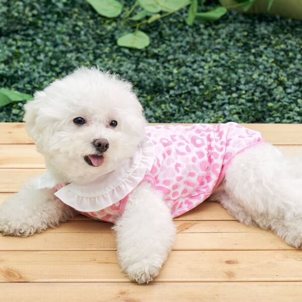 

Leopard Print Pet Tank, Pink