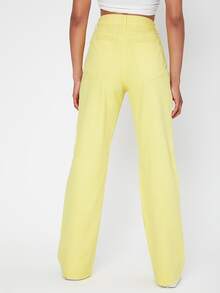 Vintage 90s High-Waist Denim Boyfriend Fit Jeans - Yellow - View 2