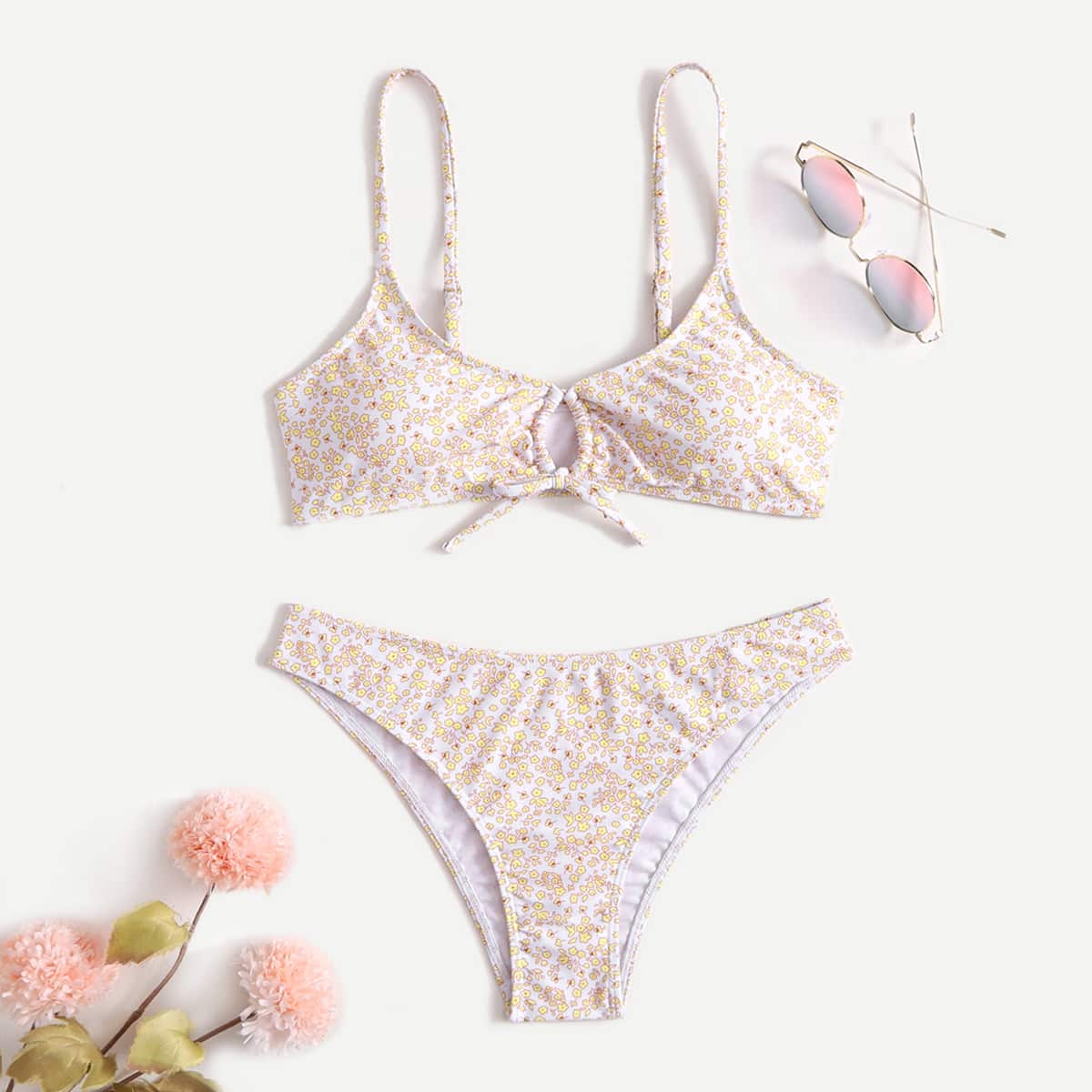 

Ditsy Floral Bikini Swimsuit, Yellow