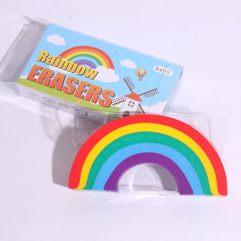 

1pc Rainbow Shaped Eraser, Multicolor