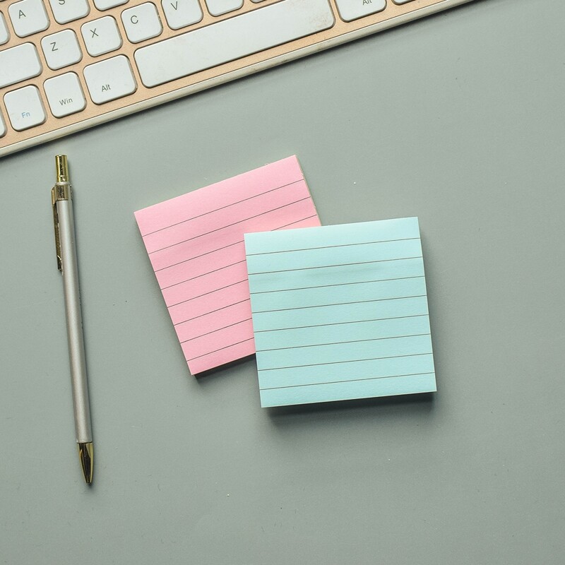 

1pc Horizontal Line Sticky Note, Multicolor