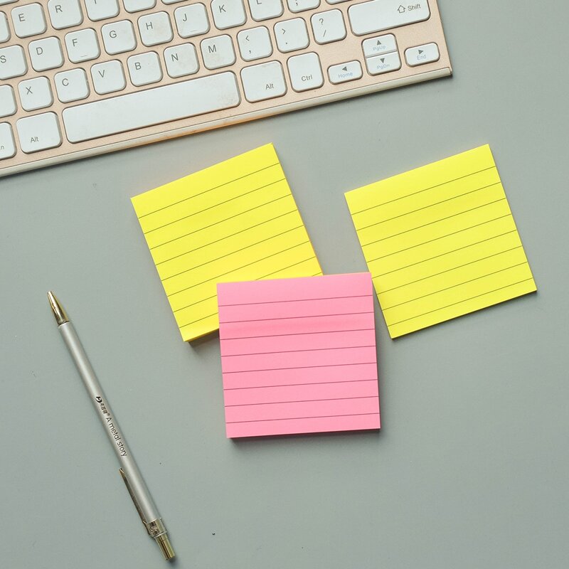 

1pc Horizontal Line Sticky Note, Multicolor