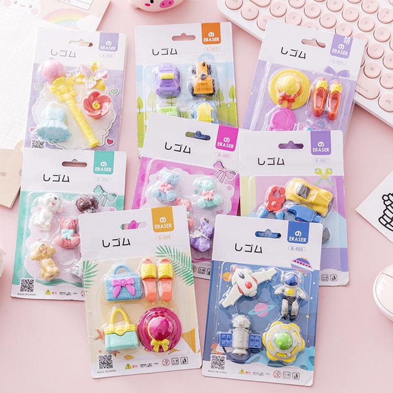 

1box Random Cartoon Eraser, Multicolor
