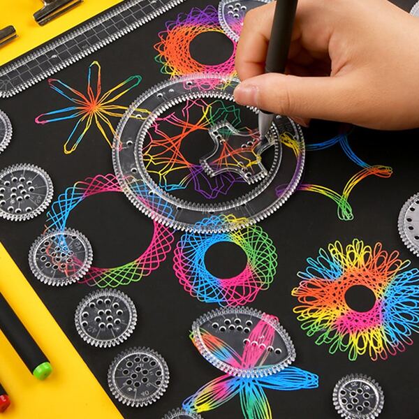 

28pcs Drawing Ruler Set, Clear