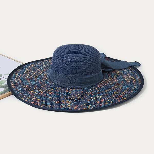 

Bow Knot Decor Hat, Navy blue