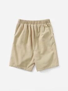 SHEIN 男孩斜口袋短褲