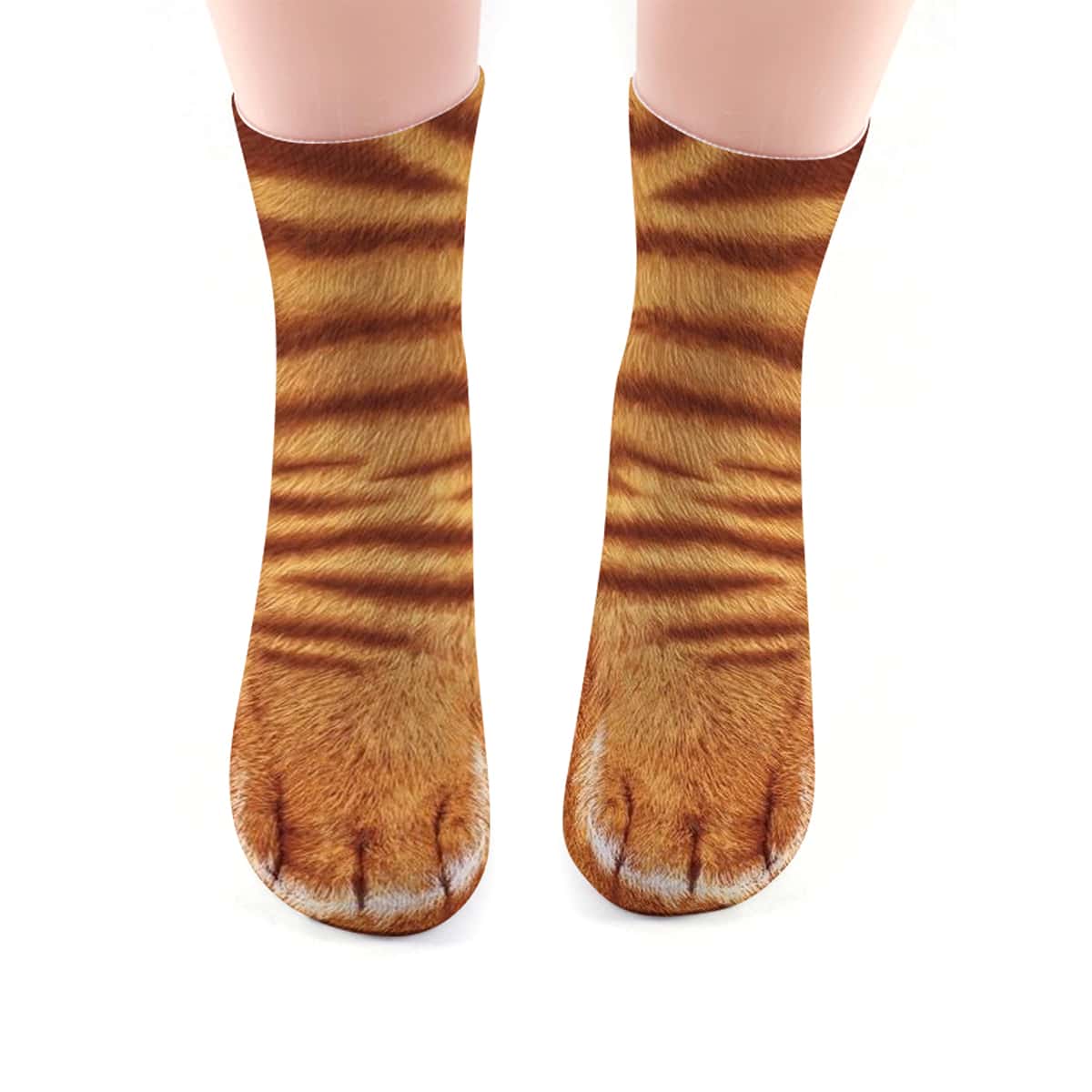 

Animal Paw Print Crew Socks, Multicolor