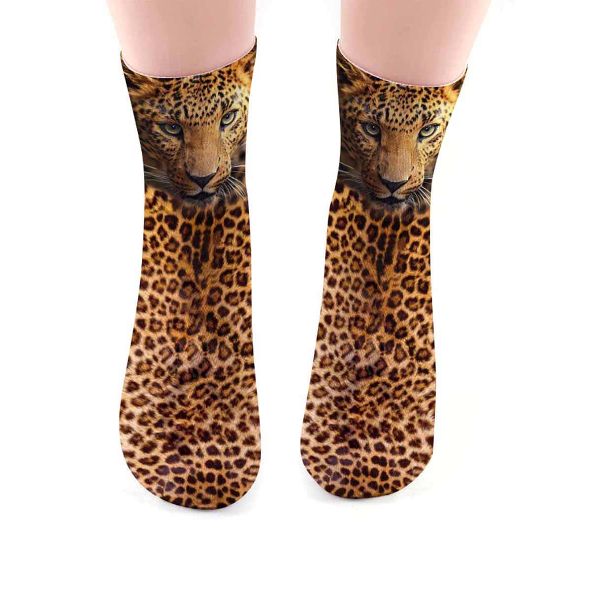 

Animal Print Crew Socks, Multicolor