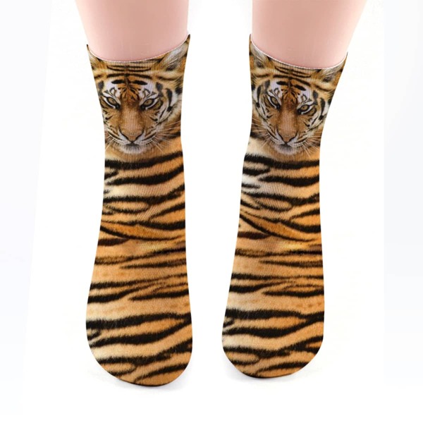 

Animal Print Crew Socks, Multicolor