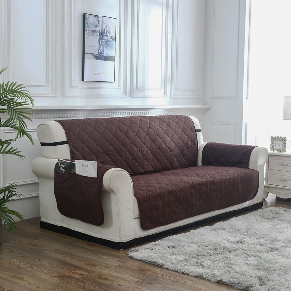 

Plain Waterproof Sofa Pad, Coffee brown
