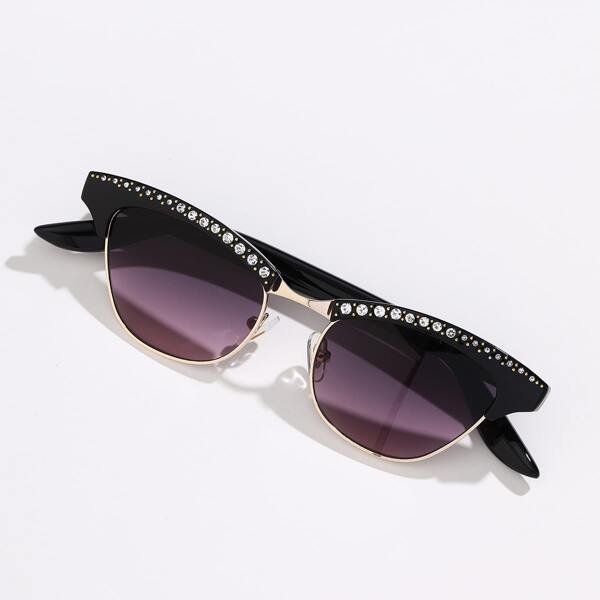 

Rhinestone Decor Sunglasses