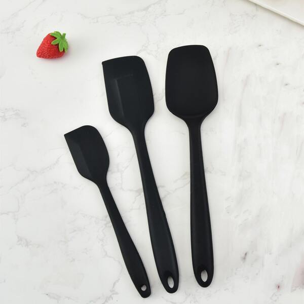 

3pcs Silicone Baking Spatula, Black