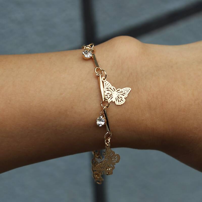 

Butterfly Decor Bracelet, Gold