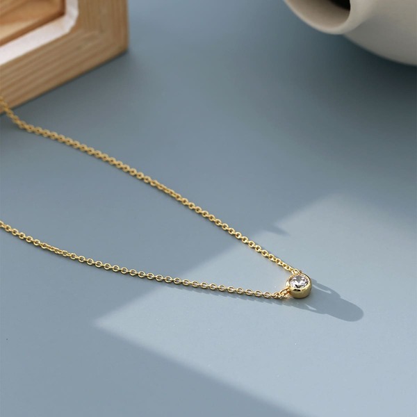 

Zircon Detail Gold Plated Necklace