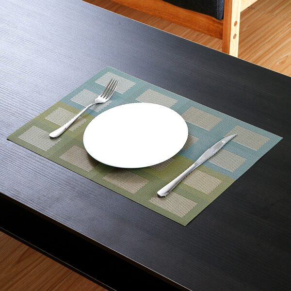 

1pc Rectangle Pattern Placemat, Multicolor