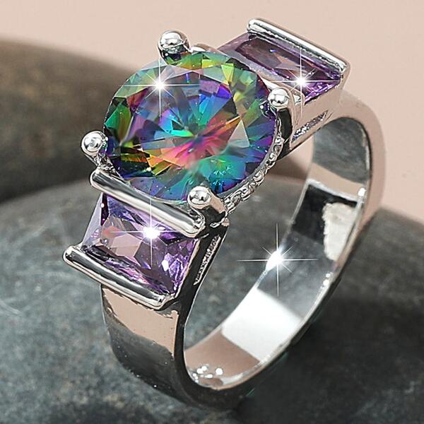 

Zircon Decor Ring, Silver