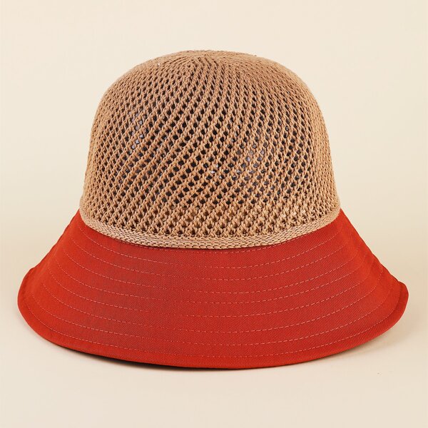 

Bow Knot Decor Color Block Hat, Multicolor