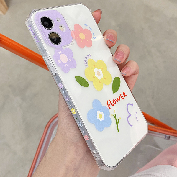 

Cartoon Flower Clear Phone Case