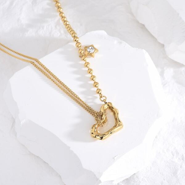 

Heart Charm Necklace, Gold