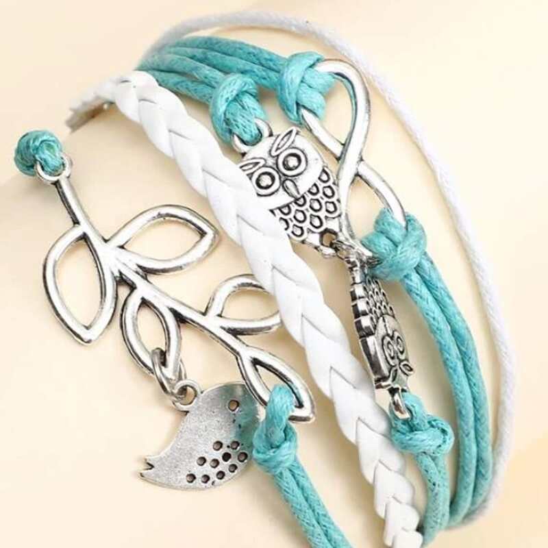 

1pc Owl Decor Bracelet, Multicolor