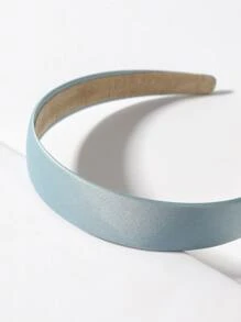 Diadema ancha sólida casual, diadema, aros para el cabello, diademas para el hogar, diademas para el cuidado de la piel, accesorios para el cabello, accesorios para la cabeza - Celeste - Ver 3