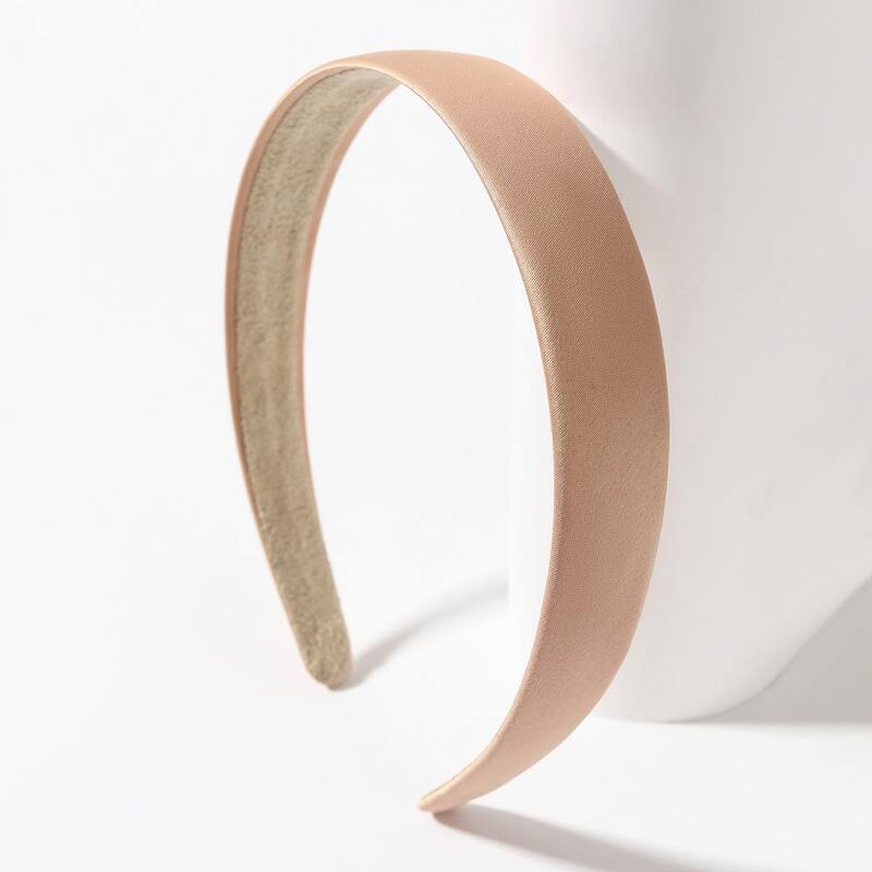 

Solid Wide Headband, Champagne