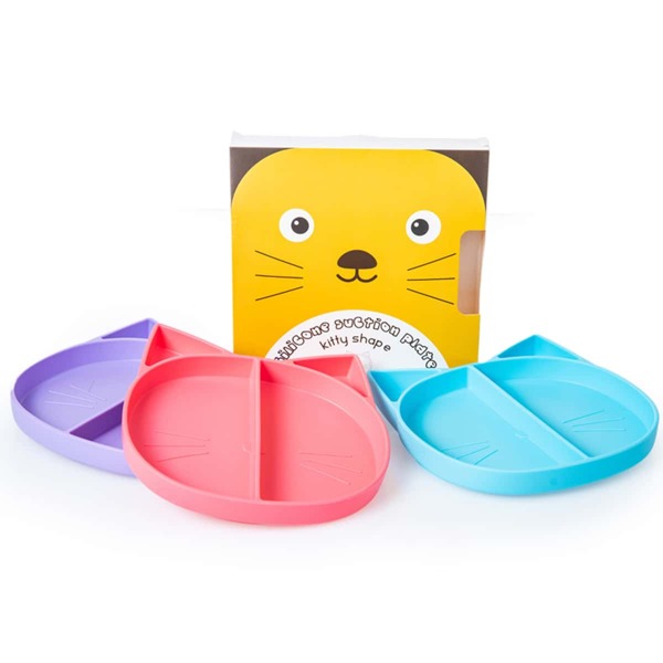 

1pc Random Silicone Cat Plate, Multicolor