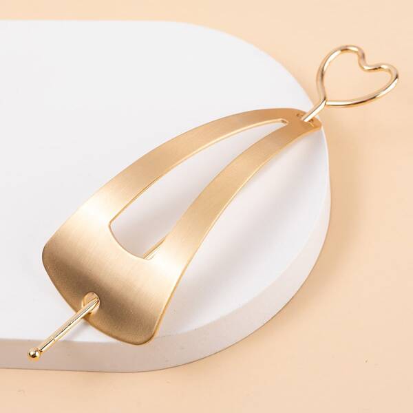 

Geometric Hair Slide With Stick, Gold