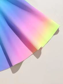 Tween Girl 3 件装渐变色比基尼套装（带裙子）夏季海滩 - 彩色 - 查看 4