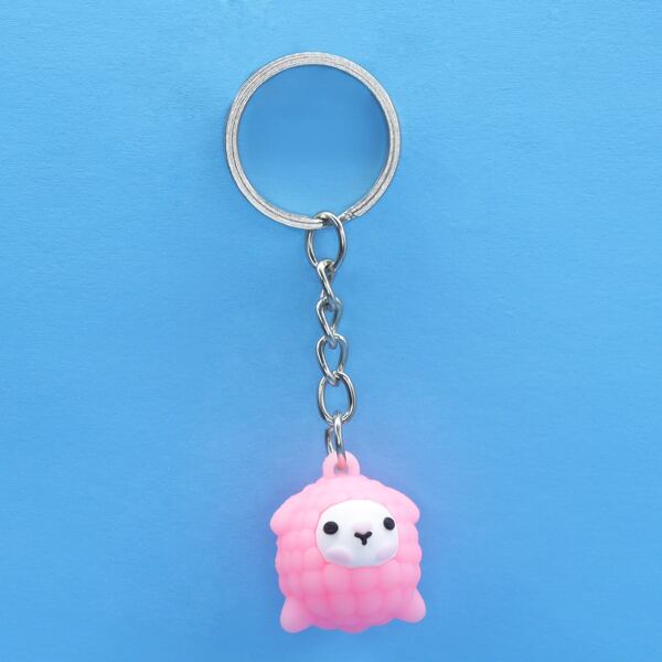 

Cartoon Sheep Charm Keychain, Multicolor