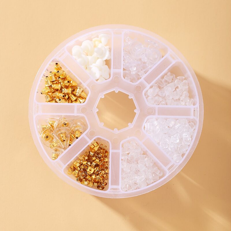 

630pcs Earring Plug Jewelry Accessory, Gold