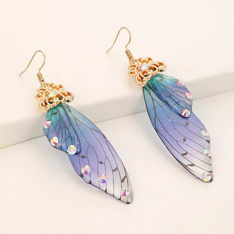 

Rhinestone Drop Earrings, Mauve purple