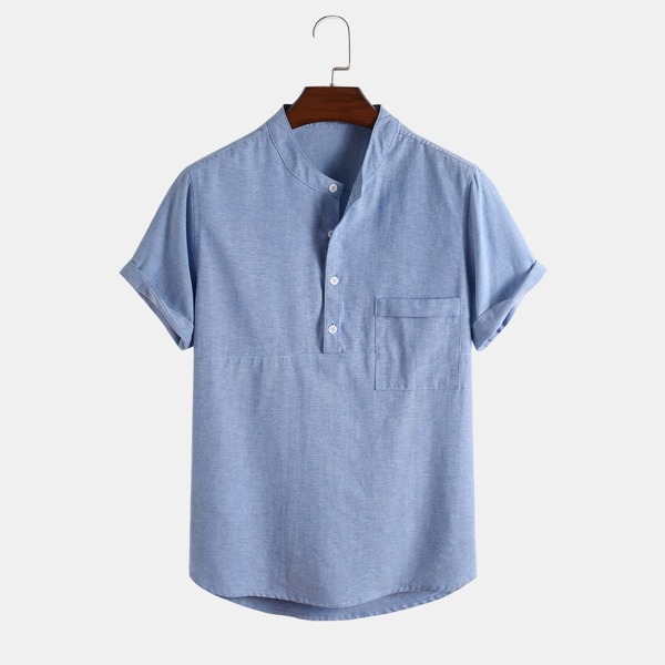 

Men Pocket Front Shirt, Blue