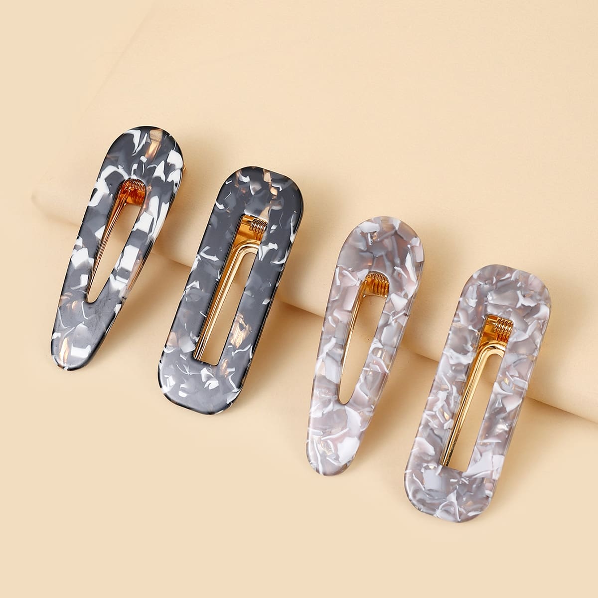 

4pcs Alligator Hair Clip, Multicolor