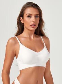 Sujetador invisible de canalé microfibra - Blanco - Ver 6