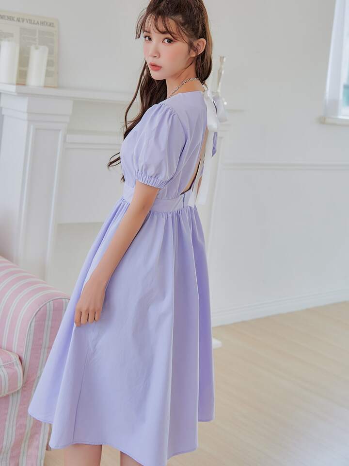 white christmas dresses Navy Printed Cutout Tie Back Maternity Maxi Dress – PinkBlush main image 0
