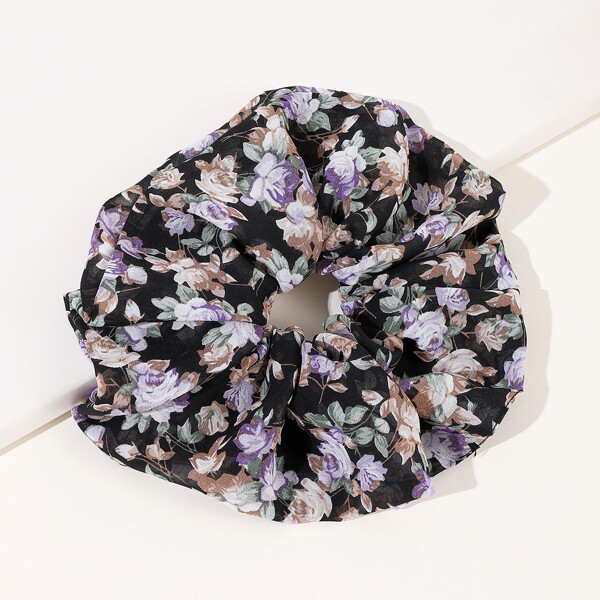

Flower Print Scrunchie, Multicolor