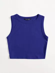 SHEIN EZwear 素色短版背心上衣