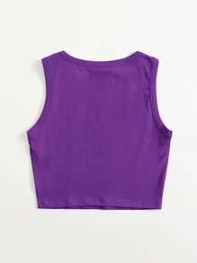 SHEIN EZwear Solid Crop Tank Top