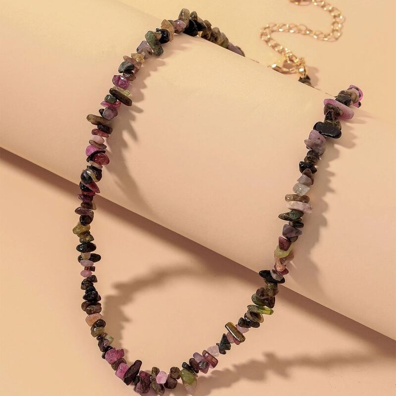 

Stone Beaded Necklace, Multicolor