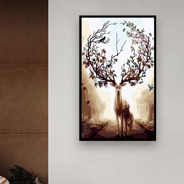 

Deer Print Diamond Painting Without Frame, Multicolor
