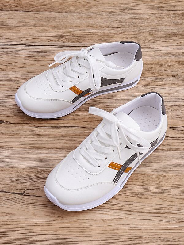 Low Top Lace Up Front Sneakers