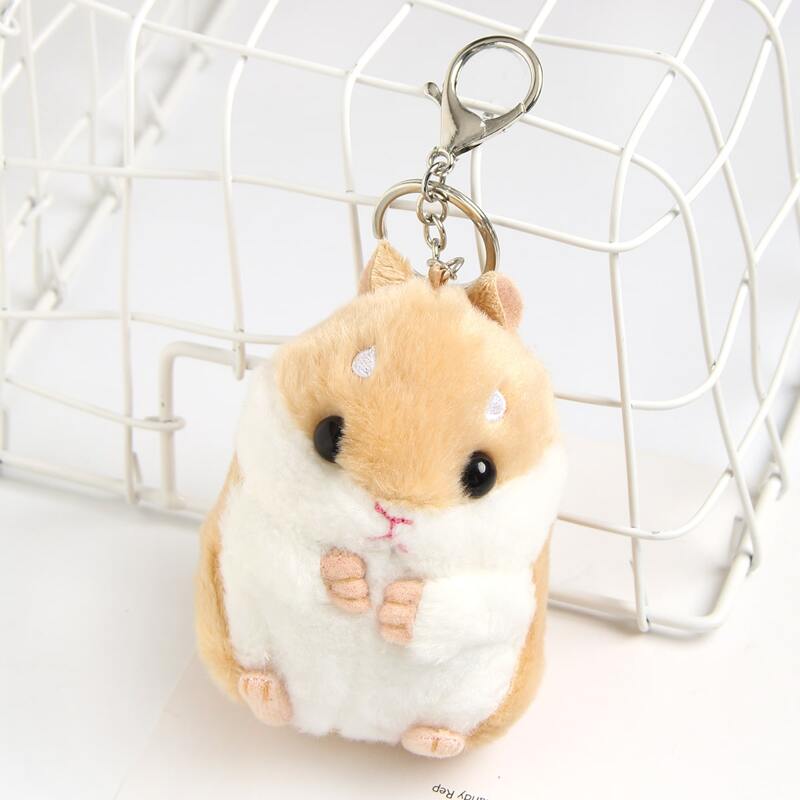 

Cartoon Hamster Charm Keychain, Camel