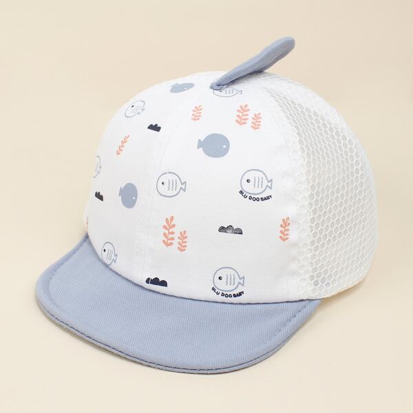 

Toddler Kids Cartoon Fish Graphic Baseball Cap, Multicolor