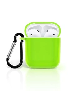 Neon Lime Clear Case Compatible With Airpods - Green - View 1