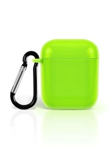Neon Lime Clear Case Compatible With Airpods - Green - View 5