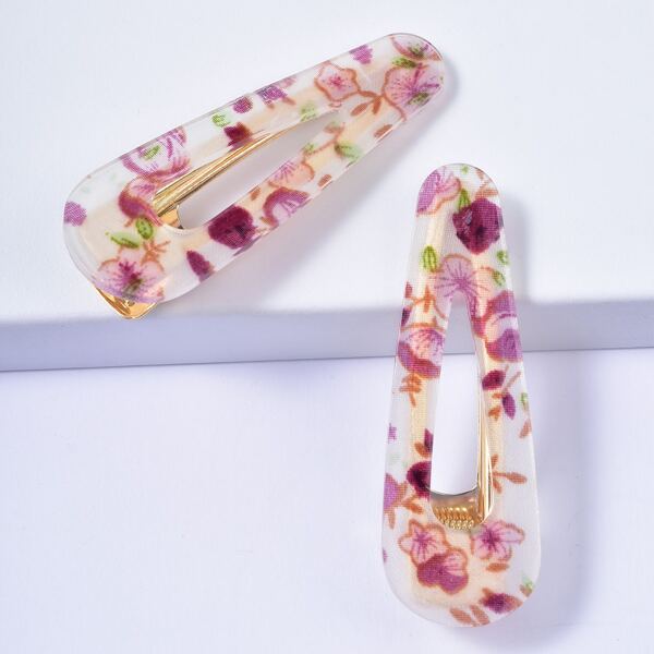 

2pcs Alligator Hair Clip, Multicolor