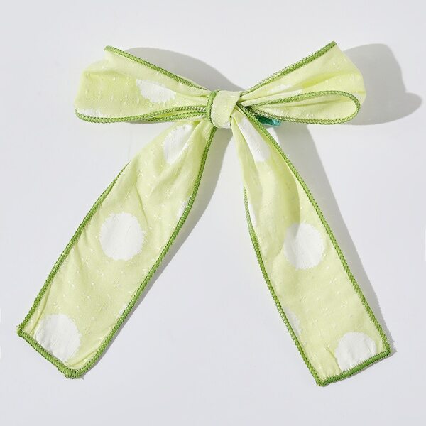 

Toddler Girls Polka Dot Bow Decor Hair Clip, Green