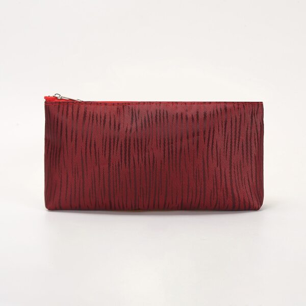 

Zebra Stripe Makeup Bag, Burgundy